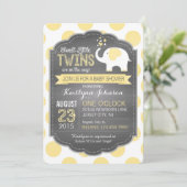 白い象とドット赤ちゃんシャワー 招待状 (スタンド正面)