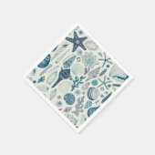 白い貝殻 スタンダードカクテルナプキン (角)