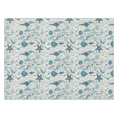 白い貝殻 テーブルクロス (正面(横))