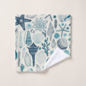 白い貝殻 バスタオルセット (ウォッシュタオル)