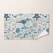 白い貝殻 バスタオルセット (ハンドタオル)