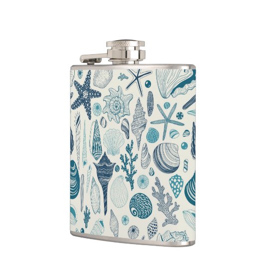 白い貝殻 フラスク (左)