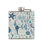 白い貝殻 フラスク (裏面)