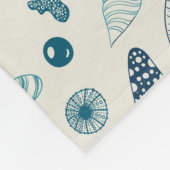 白い貝殻 フリースブランケット (角)