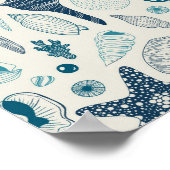 白い貝殻 ポスター (角)