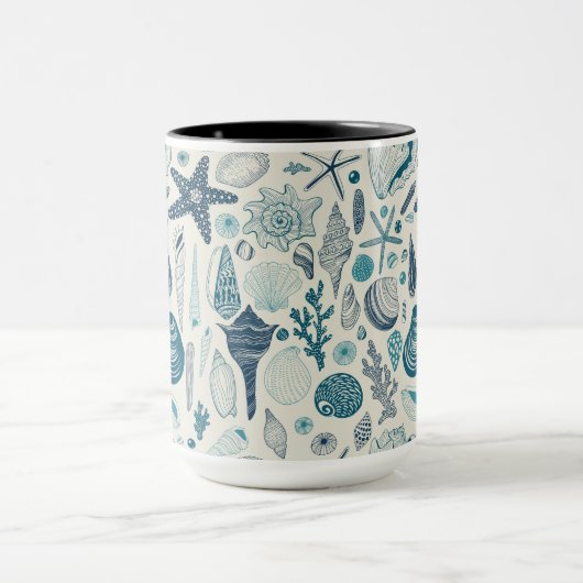 白い貝殻 マグカップ (中央)