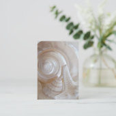 白い貝類ヒトデ熱帯ビーチの海の貝 名刺 (スタンド正面)