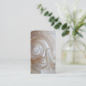 白い貝類ヒトデ熱帯ビーチの海の貝 名刺 (スタンド正面)