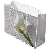 白い質感のカラ結婚ユリ ラージペーパーバッグ (裏面アングル)