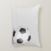 白い質感のサッカーボール アクセントクッション (正面(垂直))