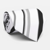 白い贈り物に黒ストライプと灰色の ネクタイ (ロール)