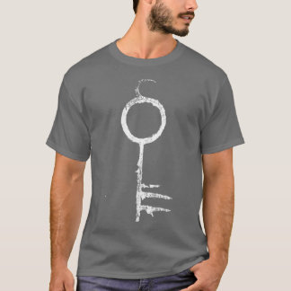 白い贈り物の女の子レトロ地獄の鍵 Tシャツ