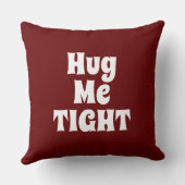 白い赤いタイポグラフィクールおもしろい クッション (裏面)