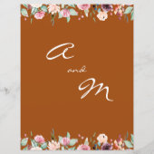 白い赤いバラのテラコッタウェディングチェックリスト (裏面)