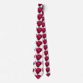 白い赤いバラ ネクタイ (正面)
