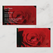 白い赤いビロードの花 名刺 (正面/裏面)