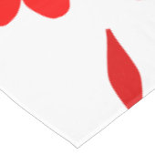 白い赤い冬の花ハートマンダラクリスマス テーブルクロス (アングル)