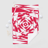 白い赤い抽象芸術錯覚 ゴルフタオル (インサイチュ)