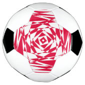 白い赤い抽象芸術錯覚 サッカーボール (回転)