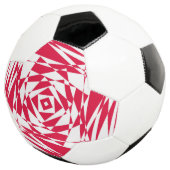 白い赤い抽象芸術錯覚 サッカーボール (3/4)