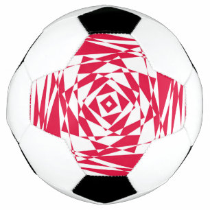 白い赤い抽象芸術錯覚 サッカーボール