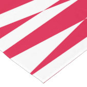 白い赤い抽象芸術錯覚 ショートテーブルランナー (コーナー)