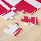 白い赤い抽象芸術錯覚 ジグソーパズル (側面)