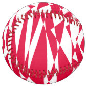 白い赤い抽象芸術錯覚 ソフトボール (正面左)