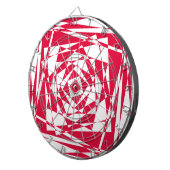 白い赤い抽象芸術錯覚 ダーツボード (正面右)