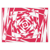 白い赤い抽象芸術錯覚 テーブルクロス (正面(横))