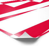 白い赤い抽象芸術錯覚 フォトプリント            (角)