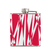 白い赤い抽象芸術錯覚 フラスク (裏面)