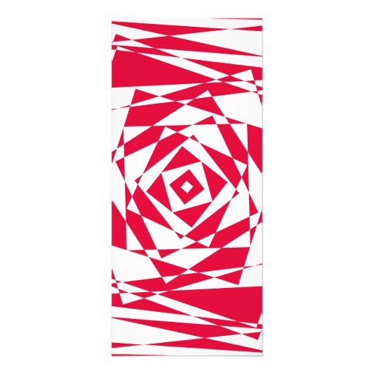 白い赤い抽象芸術錯覚 ラックカード (正面)