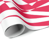 白い赤い抽象芸術錯覚 ラッピングペーパー (ロールコーナー)