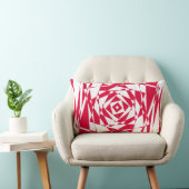 白い赤い抽象芸術錯覚 ランバークッション (椅子)