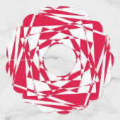 白い赤い抽象芸術錯覚 ワイングラスタグ (裏面)