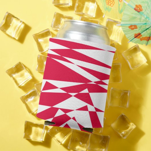 白い赤い抽象芸術錯覚 缶クーラー (インサイチュ 夏)