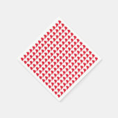 白い赤かわいいサンタハットパターンクリスマス紙 スタンダードカクテルナプキン (角)