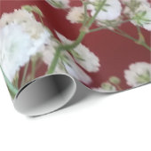 白い赤ちゃんの息(赤) ラッピングペーパー (ロールコーナー)