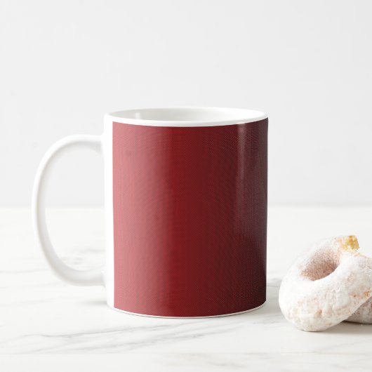 白い赤と白小さな点を持つ背景 コーヒーマグカップ (ドーナツ)