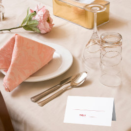 白い赤のスクリプ結婚ト プレイスカード