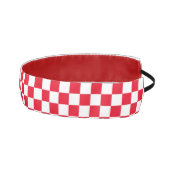 白い赤のチェッカーボード アスレチックヘッドバンド (右)