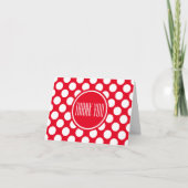 白い赤の点 |フェスティバル感謝していユー サンキューカード (正面)