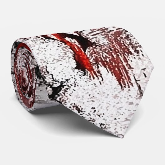 白い赤の黒の抽象化 ネクタイ (ロール)