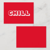 白い赤はっきりしたいモダンカード アドバイスカード (正面/裏面)