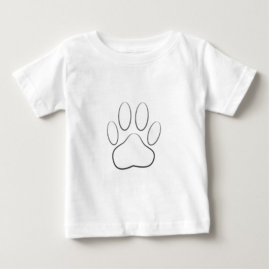 白い足跡 ベビーTシャツ (正面)