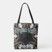 白い輝き： トートバッグ (裏面)