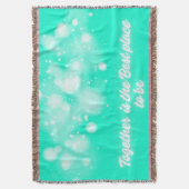 白い輝き「一緒に最高のなる場所」 | スローブランケット (正面縦)