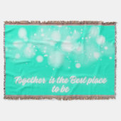 白い輝き「一緒に最高のなる場所」 | スローブランケット (正面)