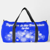 白い輝き「一緒に最高のなる場所」 | ダッフルバッグ (正面)